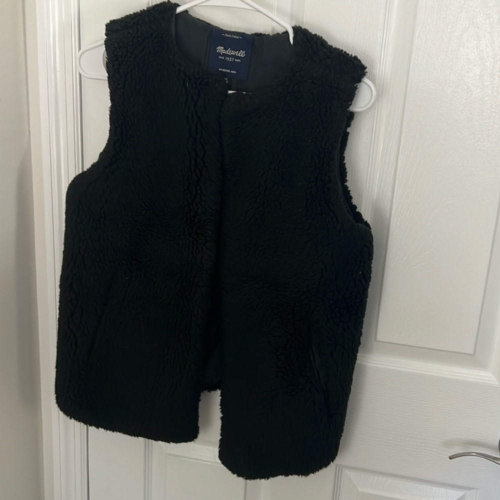 Madewell Black Sherpa Vest